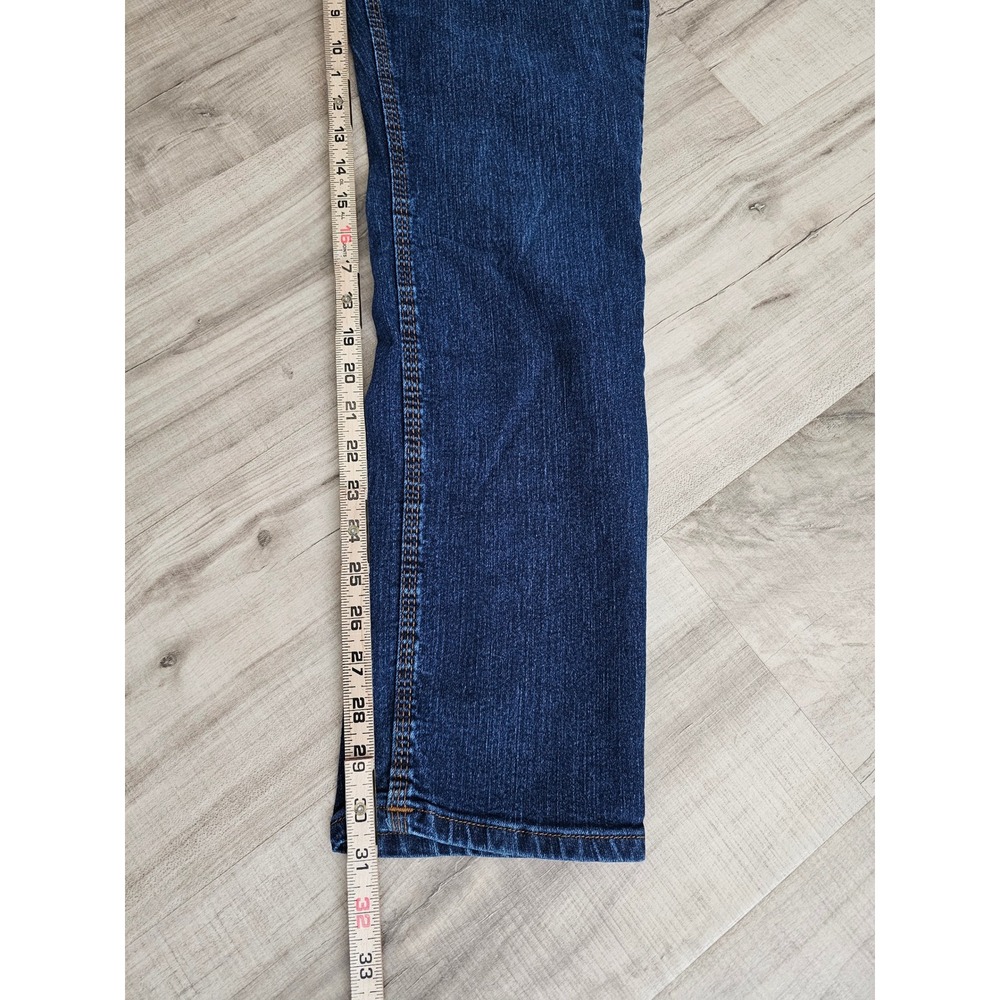 Origin USA Mens Dark Wash Blue Denim Jeans Made in USA Stretch Tapered 32x32 - Picture 5 of 8